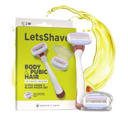 LetsShave Body & Pubic Razor With Ultra Sharp 3 Blade-12