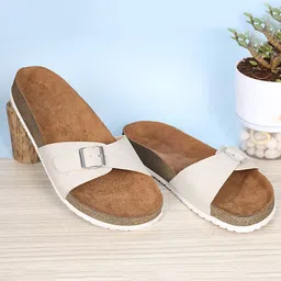 MOZAFIA Women Open Toe Flats with Buckles-50