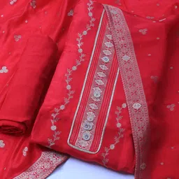 Meena Bazaar Woven Design Unstitched Dress Material-image-94