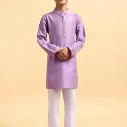 Mera Rang Boys Floral Embroidered Regular Kurta with Pyjamas-26