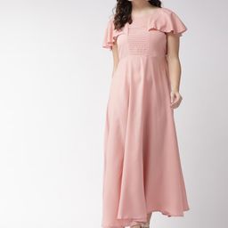 Moda Rapido Women Cape Sleeve Crepe Maxi Dress-picture-32