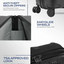 Safari Select Aeroglide Set Of 3 Textured Hard-Sided Small Medium & Large Trolley Suitcase image 5