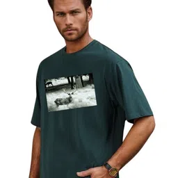 BLUEFICUS Graphic Printed Round Neck Bio Finish Slim Fit T-shirt-image-69
