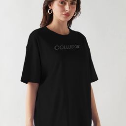 TOGS & TERRE Typography Printed Round Neck Oversized Organic Cotton T-shirt-picture-26