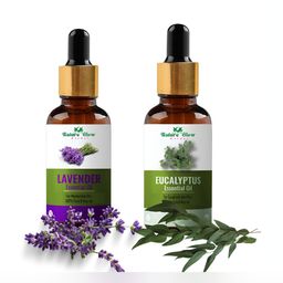 Nature Glow Herbal Set Of 2 Lavender & Eucalyptus Essential Oils - 15 ml Each-23