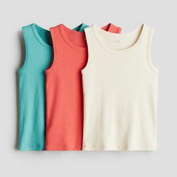 H&M 3-Pack Cotton Vest Tops-image-44