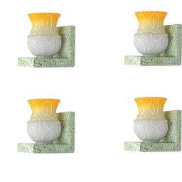 SOMIL Yellow Glass Cylinder Printed Wall Lamps-image-79