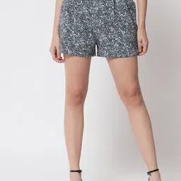BAESD Women Printed Regular Fit High-Rise Shorts-image-25