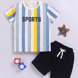 LITTLE NINJA Boys Printed T-shirt with Shorts-image-40