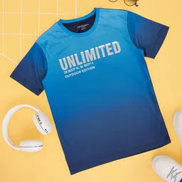 Pantaloons Junior Boys Typography Printed Round Neck T-Shirt-image-89