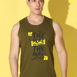 WOOSTRO Pack Of 2 Printed Combed Cotton Gym Vests VWS26(MORE OLIVE)(98 YELLOW)-image-71