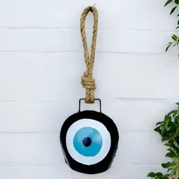 WARMINGO DE Blue& White Evil Eye Bell Wall Hangings-image-5