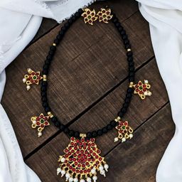 VEDAJ Unisex Black Jewellery Set-image-84