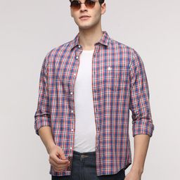 MaverIQ Men Slim Fit Tartan Checks Checked Casual Shirt-picture-11