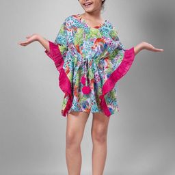 Tura Turi Floral Print Kaftan Mini Dress-image-94