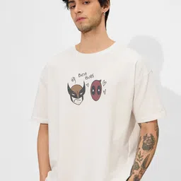 The Souled Store Men Graphic Printed Round Neck Cotton Oversized T-Shirt-image-54