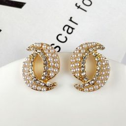 Krelin Gold Plated Crystals Studded & Pearls Beaded Oval Studs-image-66