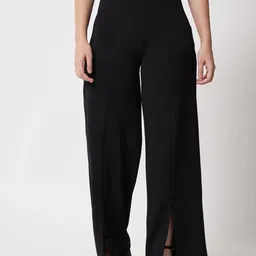 DIMPY GARMENTS Women Solid Comfort High-Rise Wide Leg Trousers-image-46