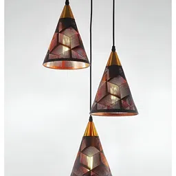 GAUVIK Black & Brown Printed Ceiling Lamp-6