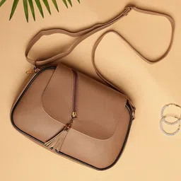 Springberry Women Solid Structured Tasselled Sling Bag-40