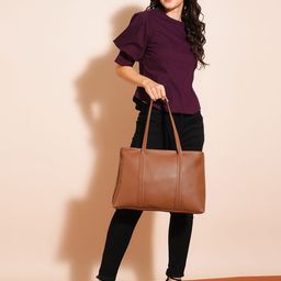 Globus Textured PU Structured Tote Bag-50