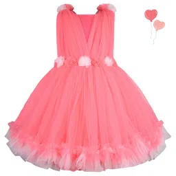 Wish Karo Girls Net Fit & Flare Dress-picture-13