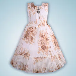 Wish Karo Girls Floral Printed Georgette Maxi Dress-image-23