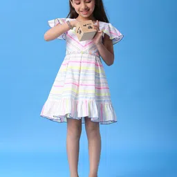 Macwin Checked Fit & Flare Dress-42