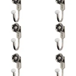 IndianShelf 6 Pcs Ceramic Daffodils Hangers for Clothes Wall Mounted Key Holders-image-67