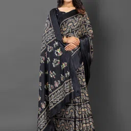 KALINI Warli Silk Blend Bagh Saree-picture-2