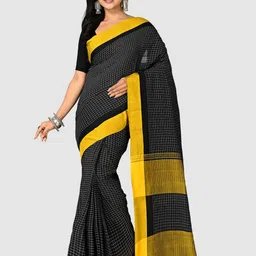 Crochetin Checked Handloom Saree-picture-21