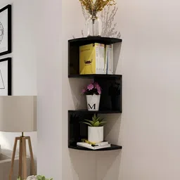 Xtenshion Crafts Black Wooden Shelf-52