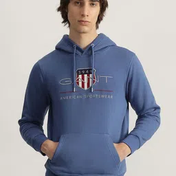 GANT Men Cotton Brand Logo Printed Hooded Sweatshirt-picture-32