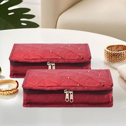 Aura Maroon 2 Pieces Jewellery Organisers-54
