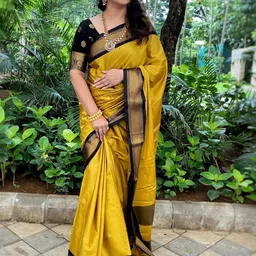 Shriyangan Solid Embellished Zari Banarasi Saree-picture-41