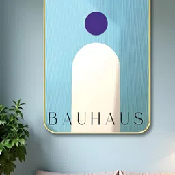 Livin'luxe Blue & White Wooden Abstract Wall Painting-image-6