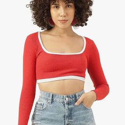 ZEROZABAR Print Cotton Crop Top-image-35