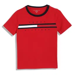 Tommy Hilfiger Boys Striped Round Neck Cotton T-shirt-image-41