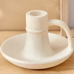 Home Centre Off White  Ceramic Candle Holder-image-52