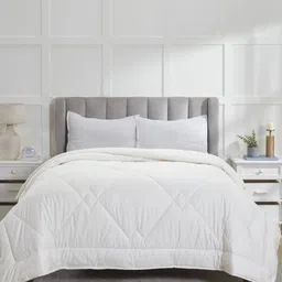 MYTRIDENT Cream Geometric Mild Winter 200 GSM Double Bed Comforter-picture-8