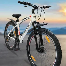 URBAN TERRAIN Bolt Ultra 27.5T Mountain Bike 21 Speed and Dual Disc Brake (White)-0