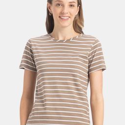 Jockey Women Striped Pockets T-shirt-image-112
