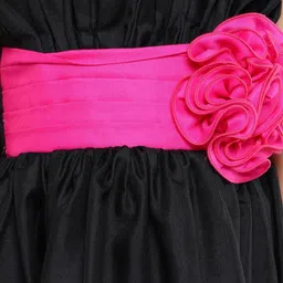 Pink Chick Colourblocked Fit & Flare Dress-image-40