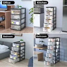 RUBOXA Transparent Set of 1 Regular Drawer Organiser Organisers image 4