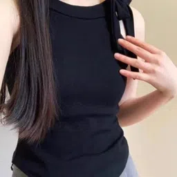 KPOP Round Neck Sleeveless Solid Top-picture-34