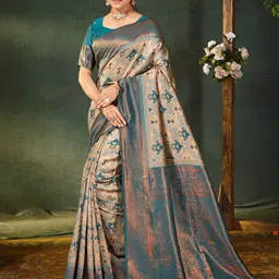 BAESD Woven Design Zari Banarasi Saree-image-93