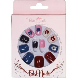 BEROMT Set Of 12 Press On Artificial Nails With Nail Glue & Filler - Shade -BFN665CN-2