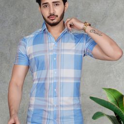MARMIC FAB Men Classic Slim Fit Tartan Checks Opaque Printed Casual Shirt-image-71