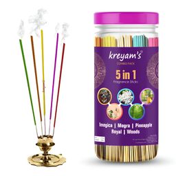 kreyam's Purple 5-In-1 Fragrance Pooja Incense Sticks-image-93