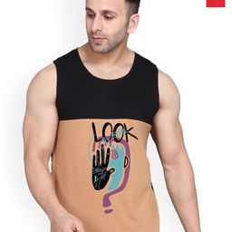 SLOWLORIS Men Pack Of 2 Printed Bio-Wash Combed Cotton Gym Vests-picture-40